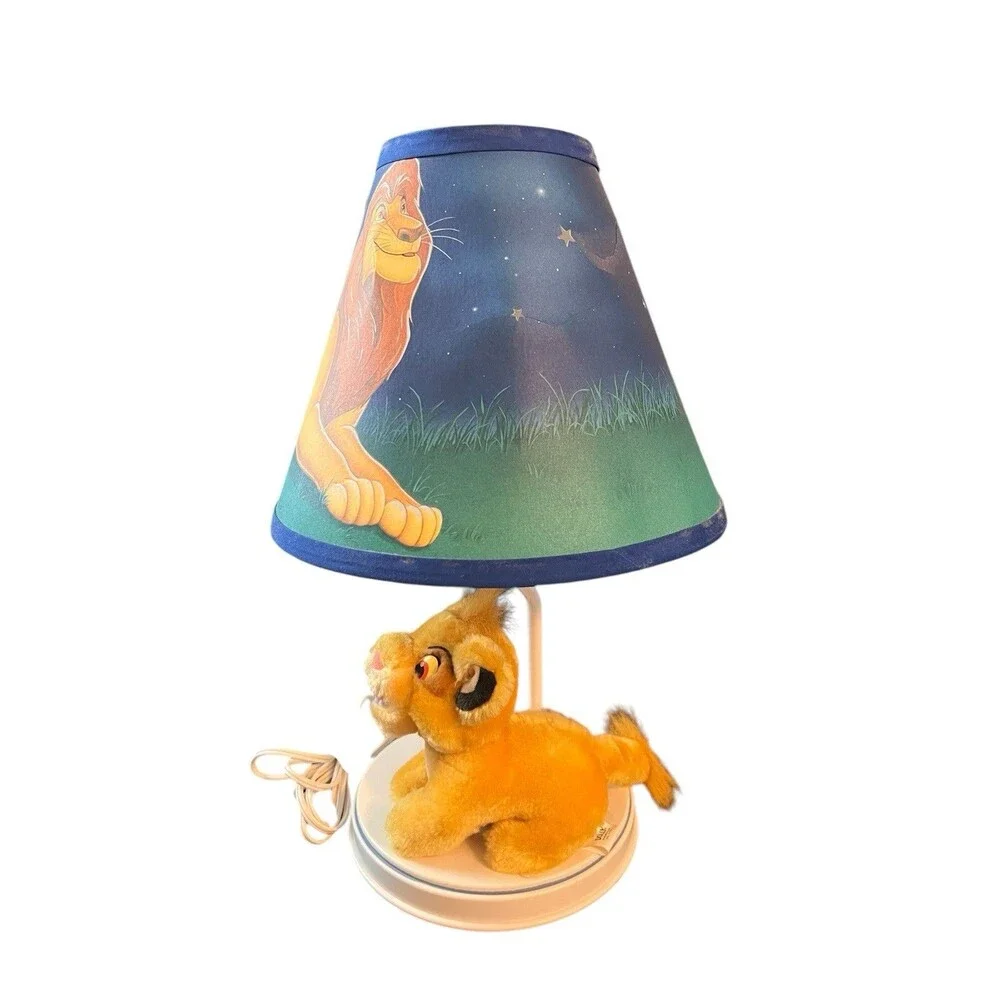 Vintage Lion King Simba Mufasa 1990's Dolly portable lamp Working